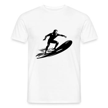 Surfer Man Icon - Men's T-Shirt - white - Front - AI Model Male 178 dark (178cm)