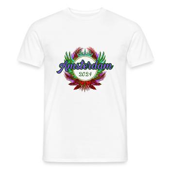 Amsterdam 2024 Team - Männer T-Shirt - Weiß - Vorne - AI Model Male 178 dark (178cm)