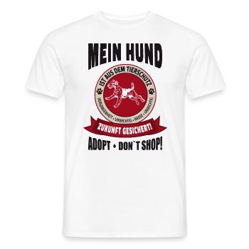 Adopt Don't shop Hunde Tierschutz Ausland Geschenk - Männer T-Shirt - Weiß - Vorne - AI Model Male 178 dark (178cm)