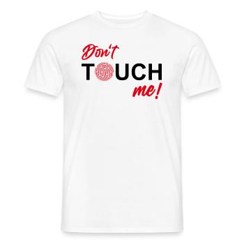 Don' t Touch me - Fingerabdruck - Männer T-Shirt - Weiß - Vorne - AI Model Male 178 dark (178cm)