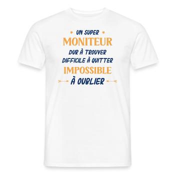Un super moniteur - T-shirt homme - blanc - Devant - AI Model Male 178 dark (178cm)