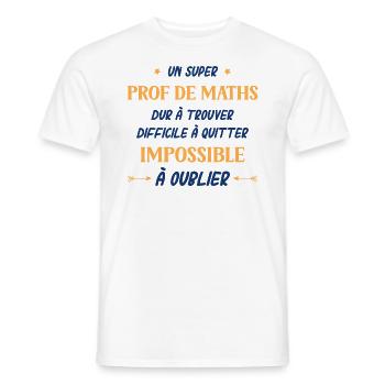 Un super prof de maths - T-shirt homme - blanc - Devant - AI Model Male 178 dark (178cm)