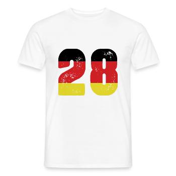 28 Number Jersey Germany - Men's T-Shirt - white - Front - AI Model Male 178 dark (178cm)