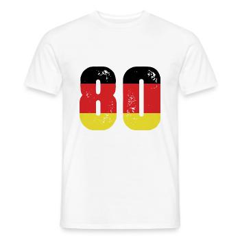 80 Numéro Jersey Allemagne - T-shirt homme - blanc - Devant - AI Model Male 178 dark (178cm)