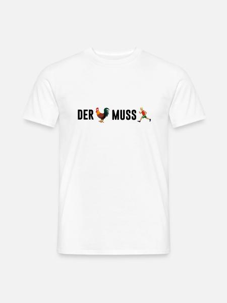 Le coq doit courir - T-shirt homme - blanc