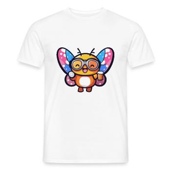 Schmetterling Ski Bier - Männer T-Shirt - Weiß - Vorne - AI Model Male 178 dark (178cm)