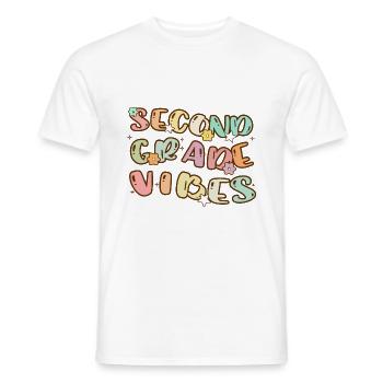 Second Grade Vibes - Zurück zur Schule - Männer T-Shirt - Weiß - Vorne - AI Model Male 178 dark (178cm)