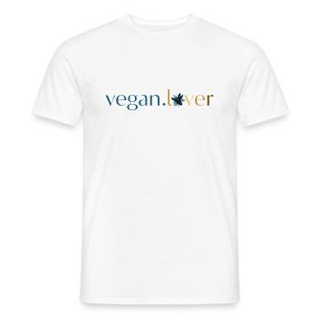 Veganer Liebhaber blaue Goldblume - Männer T-Shirt - Weiß - Vorne - AI Model Male 178 dark (178cm)