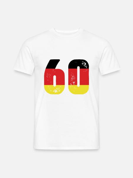 60 Numéro Jersey Allemagne - T-shirt homme - blanc