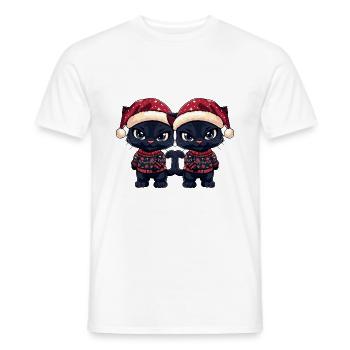 Panther Christmas Team - Men's T-Shirt - white - Front - AI Model Male 178 dark (178cm)