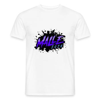 Malle 2024 Klecks - Männer T-Shirt - Weiß - Vorne - AI Model Male 178 dark (178cm)