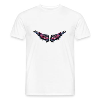 angelwings,wings,watercolor,colorful,angel wings - Men's T-Shirt - white - Front - AI Model Male 178 dark (178cm)