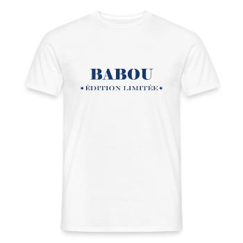 Edition limitée babou - T-shirt homme - blanc - Devant - AI Model Male 178 dark (178cm)