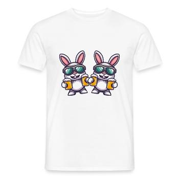 Bière Hase Ski Team - T-shirt homme - blanc - Devant - AI Model Male 178 dark (178cm)