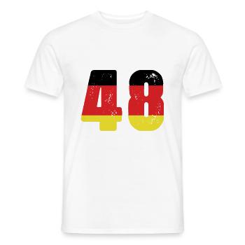 48 Numéro Jersey Allemagne - T-shirt homme - blanc - Devant - AI Model Male 178 dark (178cm)