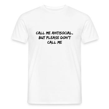 Insocial ... geek, nerd - T-shirt homme - blanc - Devant - AI Model Male 178 dark (178cm)
