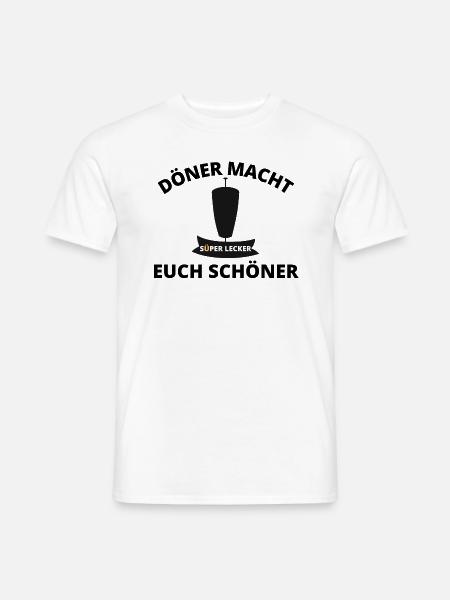 Döner macht euch schöner - Männer T-Shirt - Weiß