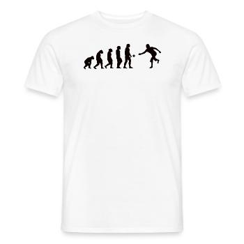 Evolution Pétanque Boule Boccia Joueur de boules rétro - T-shirt homme - blanc - Devant - AI Model Male 178 dark (178cm)