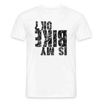 bike ok black - Männer T-Shirt - Weiß - Vorne - AI Model Male 178 dark (178cm)