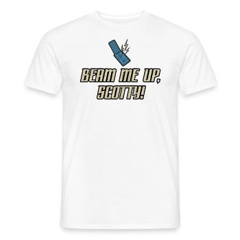 Star Trek The Original Series Beam Me Up, Scotty! - Men's T-Shirt - white - Front - AI Model Male 178 dark (178cm)