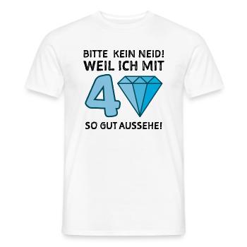 40. Geburtstag Lustiger Spruch - Männer T-Shirt - Weiß - Vorne - AI Model Male 178 dark (178cm)