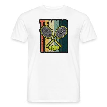 Joueur de tennis présent Tennis Club Coach Sport - T-shirt homme - blanc - Devant - AI Model Male 178 dark (178cm)