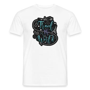 Adventure Travel Present Travel Lovers - Men's T-Shirt - white - Front - AI Model Male 178 dark (178cm)
