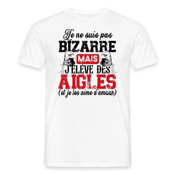 Aigle Faucon Cadeau Fauconnier Chasseur Humour - T-shirt homme - blanc - Devant - AI Model Male 178 dark (178cm)