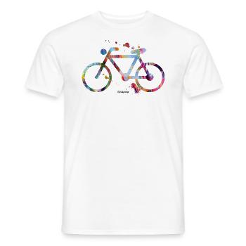 P.D. Moreno Colourful Bike - Men's T-Shirt - white - Front - AI Model Male 178 dark (178cm)