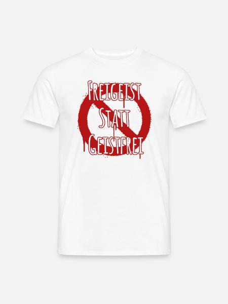 statt geistfei! - Männer T-Shirt - Weiß