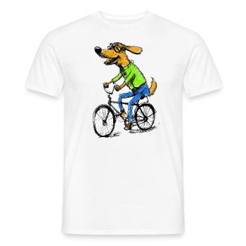 walk or ride dog bike black - Männer T-Shirt - Weiß - Vorne - AI Model Male 178 dark (178cm)
