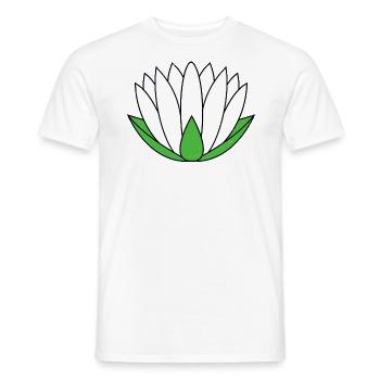 Seerose - Männer T-Shirt - Weiß - Vorne - AI Model Male 178 dark (178cm)