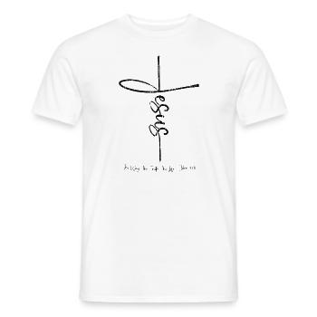 Jesus Christus Bibelvers Weg Wahrheit Leben Christ - Männer T-Shirt - Weiß - Vorne - AI Model Male 178 dark (178cm)