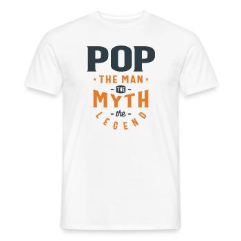 Pop the Man the Myth the Legend - Papa Grand-père - T-shirt homme - blanc - Devant - AI Model Male 178 dark (178cm)