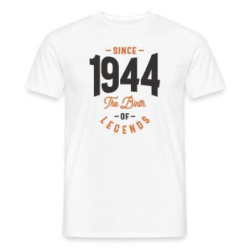 Since 1944 The Birth of Legends- 79 Years Awesome! - Men's T-Shirt - white - Front - AI Model Male 178 dark (178cm)