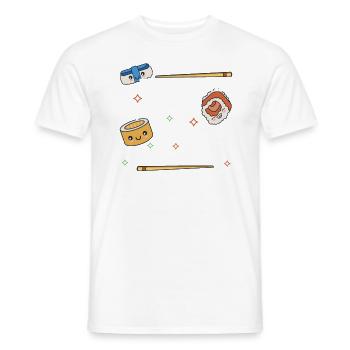 Sushi Wenn dir das Leben Reis gibt - Männer T-Shirt - Weiß - Vorne - AI Model Male 178 dark (178cm)