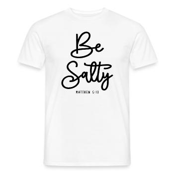 Be Salty Be Light Matthew 5:13 Christian Quote - Men's T-Shirt - white - Front - AI Model Male 178 dark (178cm)