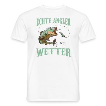 Angeln Angelrute Fisch Angelsport - Männer T-Shirt - Weiß - Vorne - AI Model Male 178 dark (178cm)