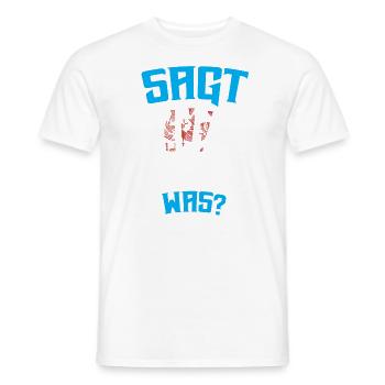 Doppelkopf Doppelkopfrunde Sagt jemand was? - Männer T-Shirt - Weiß - Vorne - AI Model Male 178 dark (178cm)