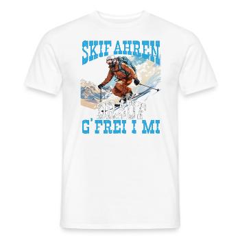 Skifahrer Skiurlaub Ski Drauf G´Frei I Mi - Männer T-Shirt - Weiß - Vorne - AI Model Male 178 dark (178cm)