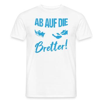 Skifahren Skiurlaub Ab auf die Bretter Ski - Männer T-Shirt - Weiß - Vorne - AI Model Male 178 dark (178cm)