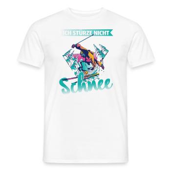Skifahren Wintersport Ski Ich teste nur den Schnee - Männer T-Shirt - Weiß - Vorne - AI Model Male 178 dark (178cm)