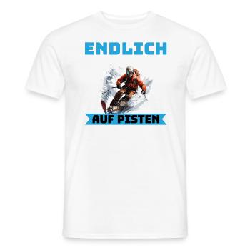 Skifahren Skifahrer Endlich wieder auf Pisten - Männer T-Shirt - Weiß - Vorne - AI Model Male 178 dark (178cm)