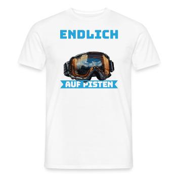 Skifahren Skifahrer Endlich wieder auf Pisten - Männer T-Shirt - Weiß - Vorne - AI Model Male 178 dark (178cm)