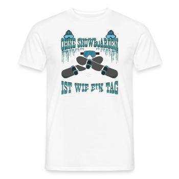 Snowboarden Snowboard Snowboardfahrer Piste - Männer T-Shirt - Weiß - Vorne - AI Model Male 178 dark (178cm)
