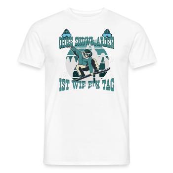 Snowboarden Snowboard Snowboardfahrer Piste - Männer T-Shirt - Weiß - Vorne - AI Model Male 178 dark (178cm)