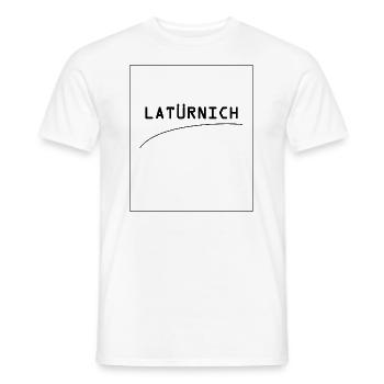 latürnich schwarz - Männer T-Shirt - Weiß - Vorne - AI Model Male 178 dark (178cm)