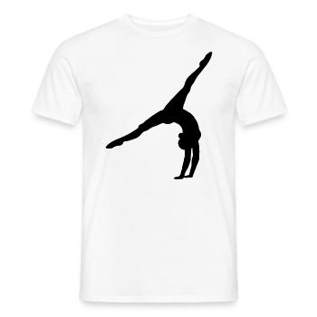 Wheelstroke Handstand Ballerine Design Gift - T-shirt homme - blanc - Devant - AI Model Male 178 dark (178cm)