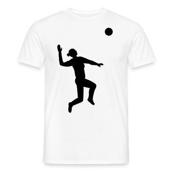 Graceful Volleyball Jump Black - Men's T-Shirt - white - Front - AI Model Male 178 dark (178cm)