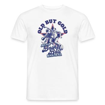 Vieux mais en or Jouez au basket-ball jamais trop vieux - T-shirt homme - blanc - Devant - AI Model Male 178 dark (178cm)